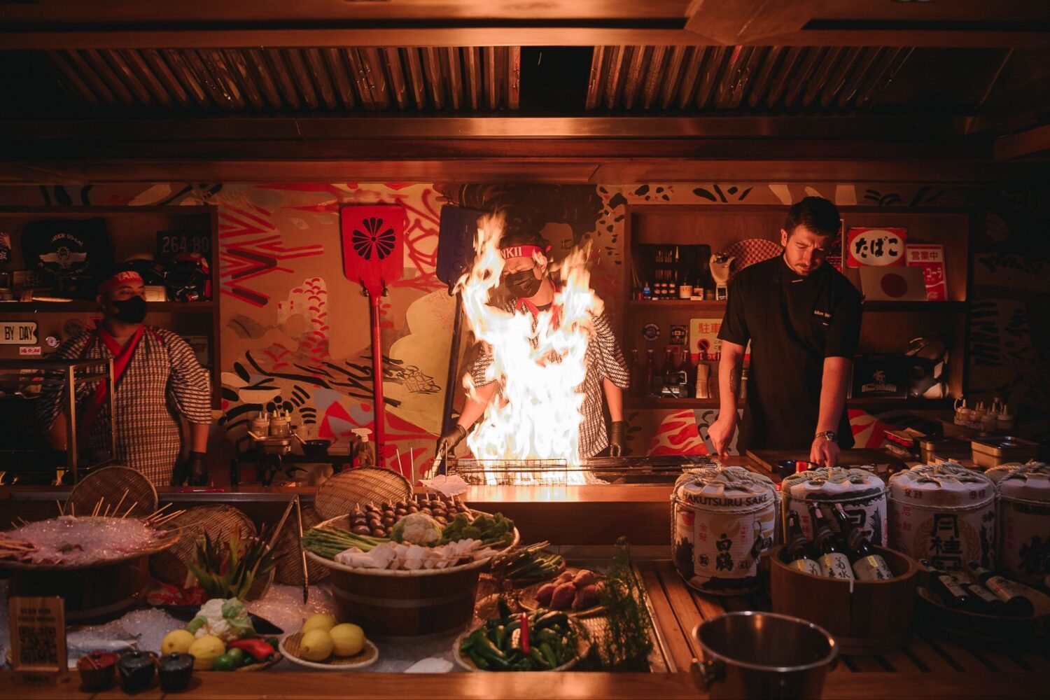 Yankii Robatayaki & Bar Bangkok fireside cooking
